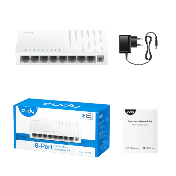 Cudy 8-Port 10/100 Mbps Unmanaged Switch FS108D - Image 3