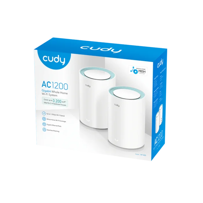 Cudy M1300 AC1200 Dual Band Gigabit Mesh Router (2 Pack) - Image 2