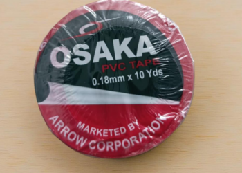 Osaka PVC Tape Black & Red 12 Pcs